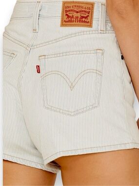 NWT Levi’s High Rise Stripey Mom Denim Jean Shorts 30 Women’s (US 10)